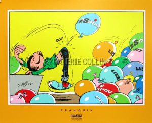 FRANQUIN . Sérigraphie "Les Ballons"