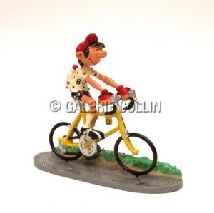 FRANQUIN - PIXI "Gaston cycliste Maillot à Pois rouge et vélo Jaune"