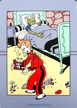 FRANQUIN . Sérigraphie "Spirou Champignon Vénéneux"