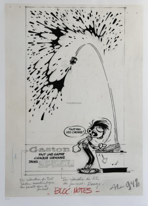 Franquin • Tirage pigmentaire Gaston "Faut pas les croire !" 150ex.