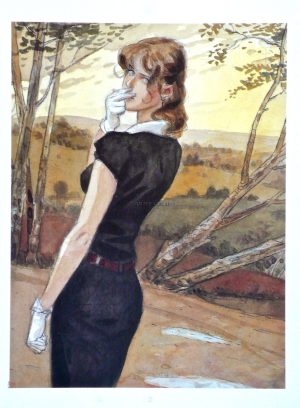 GIBRAT . "Jeanne cigarette " Affiche édition d'Art