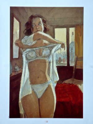 GIBRAT . "Jeanne  en déshabillé " Affiche édition d'Art