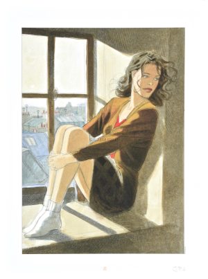 Gibrat - Affiche édition d'Art "Jeanne à la fenêtre" paraphée