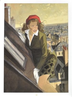 Gibrat - Affiche édition d'Art "Jeanne sur les toits 3"