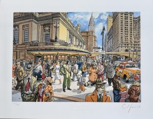 Guarnido • Blacksad - Estampe pigmentaire "Central Station" - Limitée, numérotée et signée 150ex.