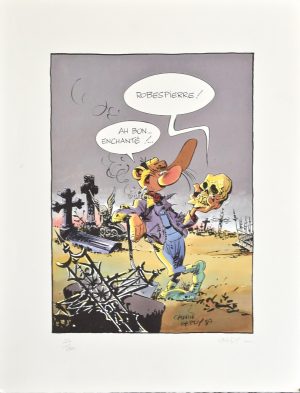 Hardy-Cauvin"Pierre Tombal" Affiche impression aux encres Numérotée et signée