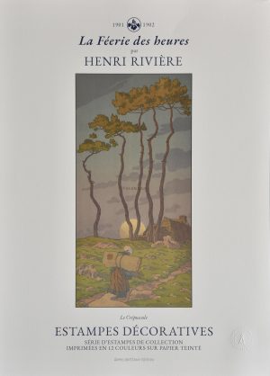 Henri RIVIERE • Affiche édition d'art "Le crépuscule"