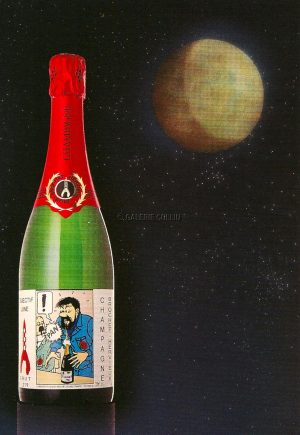 HERGÉ . Brochet-Hervieux Champagne card