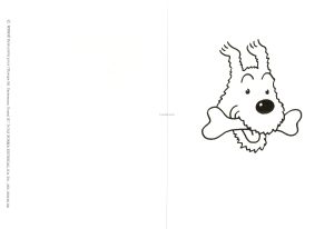 HERGÉ . Carte Double "Milou"