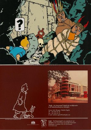 HERGÉ . Carton d'Invitation "Kuifje de Zonnetempel Live"