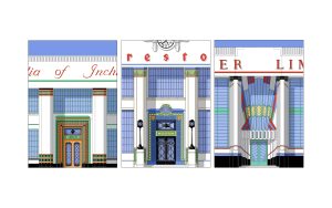 Jean-Pierre Lyonnet. Estampe pigmentaire "Facades Wallis" numérotée signée limitée