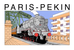 Jean-Pierre Lyonnet. Estampe pigmentaire " PARIS PEKIN" Numérotée signée limitée à 75 EX.