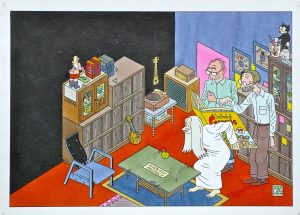 Joost Swarte • “Robert Crumb and Joost Swarte read Genesis” superbe original