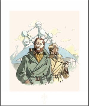 Juillard . Affiche "Blake & Mortimer Atomium 58" : 35€