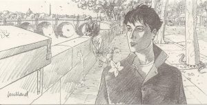 JUILLARD . Ex-Libris Signé.  "Quai de la Megisserie, Paris"