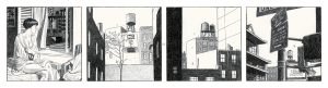 Juillard-Estampe " New-York Paris"  grand format panoramique- Numérotée signée 25ex.