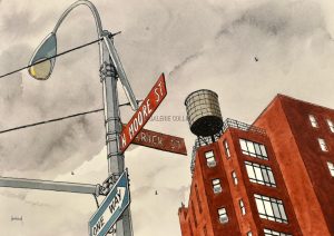 Juillard "N.MOORE STREET" Affiche édition d'art