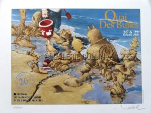 LOISEL . Affichette "Festival Quai des Bulles 2000" n°et signé