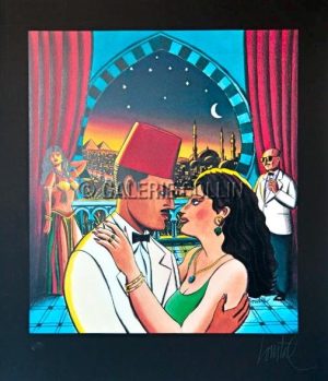 LOUSTAL . Sérigraphie - "Travelling au Caire"
