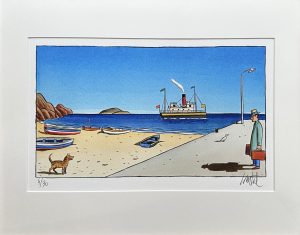 Loustal • Estampe pigmentaire "sur le quai" - Signée, limitée et numérotée