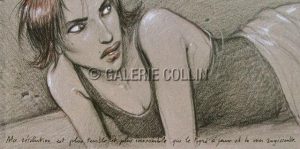 Enki BILAL • "MA RÉSOLUTION…" Affiche poster édition d'Art 25x50 cm issue de Julia & Roem