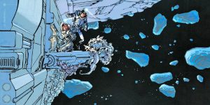 MEZIERES. Valérian et Laureline . Affiche édition d'art "L'espace"