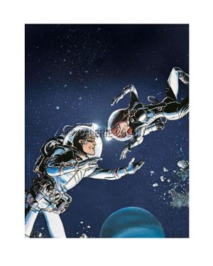 MEZIERES. Valérian &Laureline.Affiche édition d'art "Dansons sous les étoiles" E.A SIGNÉE