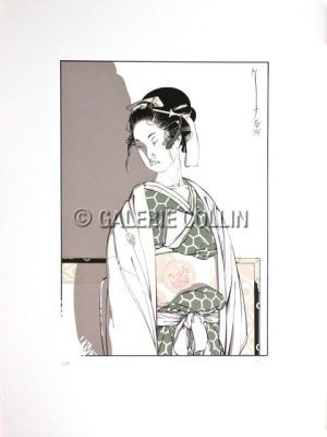 MICHETZ . Sérigraphie - "Geisha"