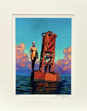 Miles HYMAN • "Sémaphore" Estampe pigmentaire numérotée, signée 40 ex