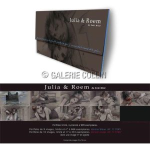 Enki BILAL • Portfolio "Julia & Roem" version bleue numéroté 666 ex.