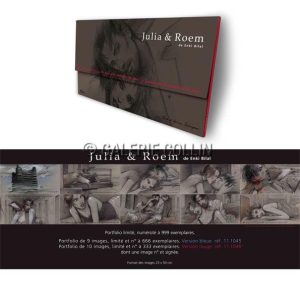 Enki BILAL • Portfolio "Julia & Roem" version rouge numéroté et signé à 333 ex.