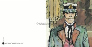 Pratt Corto Maltese "Mauresque" carte double+ enveloppe