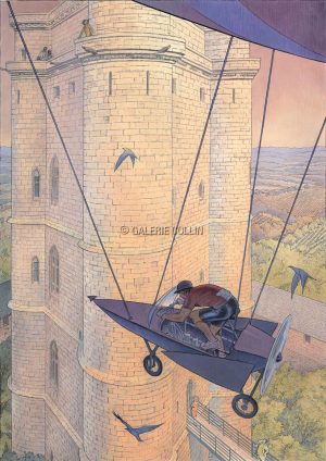 Schuiten . Affiche édition d'art "Vincennes 2012, Le Donjon"