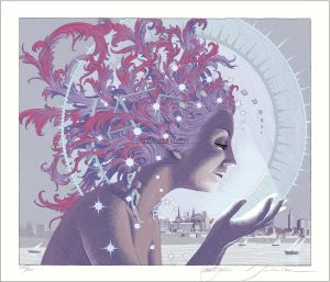 Schuiten-Durieux sérigraphie"Sur les épaules des Géants 2024"numérotée signée