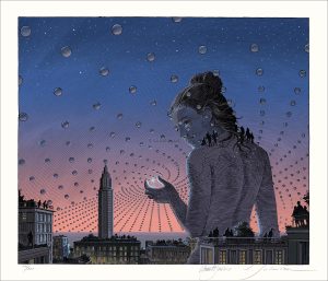 Schuiten / Durieux • Sérigraphie "Sur les épaules des Géants 2023" Numérotée , limitée signée