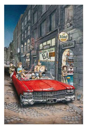 Gilbert Shelton - Not quite dead (signed) - ca 1980 .Sérigraphie "No Quiet Dead"