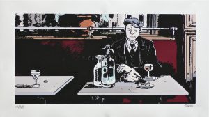 Tardi • " 1915 au bistro" estampe pigmentaire E.A signée
