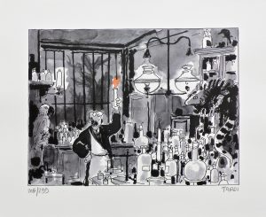Tardi • Affiche " le laboratoire"numérotée, signée, limitée à 299 ex. Papier création Fedrigoni 250g