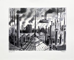 Tardi • Affiche " les toits" numérotée, signée, limitée à 299 ex.