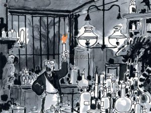 Tardi • "Le laboratoire" Affiche édition d'art 18X24cm
