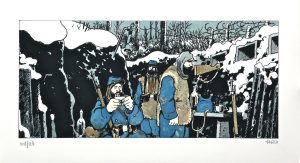Tardi.Estampe."Putain de guerre" côté Français " N° et signée limitée à118ex.
