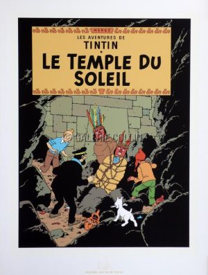 HERGÉ. TINTIN . SÉRIGRAPHIE - " LE TEMPLE DU SOLEIL "