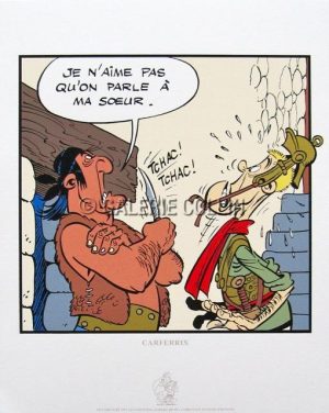 UDERZO . ASTERIX . Sérigraphie  "Carferrix"