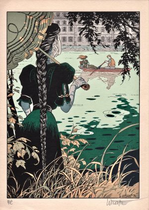 Vicomte. Ex-libris sérigraphié . HC SIGNÉE 1994